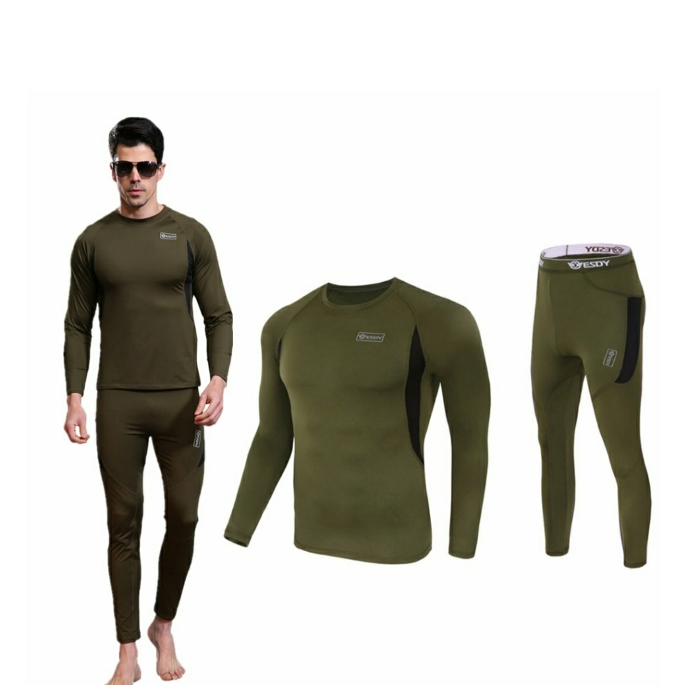 ESDY Mens Long Johns Thermal Underwear Shirt and Pant Set. XXXL (3X)